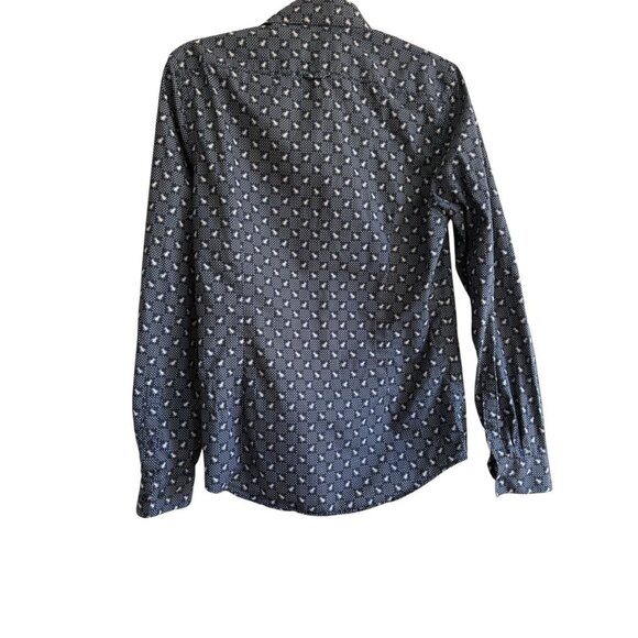 Ben Sherman Mens Novelty Print Beetles & Bugs Navy Button Down Size S - Picture 2 of 7